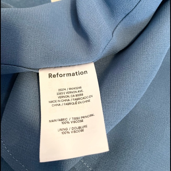 Reformation juliett dress Lazuli authentic - Picture 12 of 13